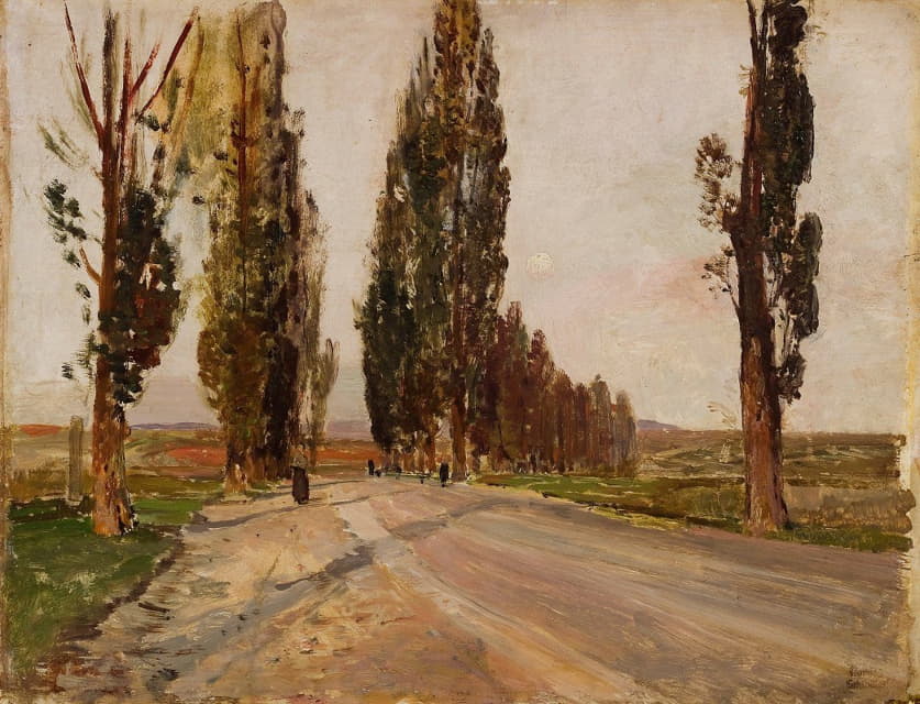 Emil Jakob Schindler - Boulevard of Poplars near Plankenberg