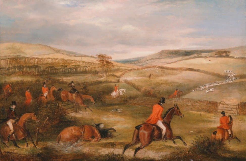 Francis Calcraft Turner - The Berkeley Hunt, 1842: The Chase