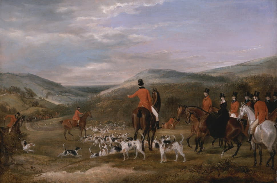 Francis Calcraft Turner - The Berkeley Hunt: 1842- The Meet