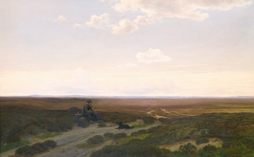 Hans Friis - View of Pårup Moors near Silkeborg, Jutland