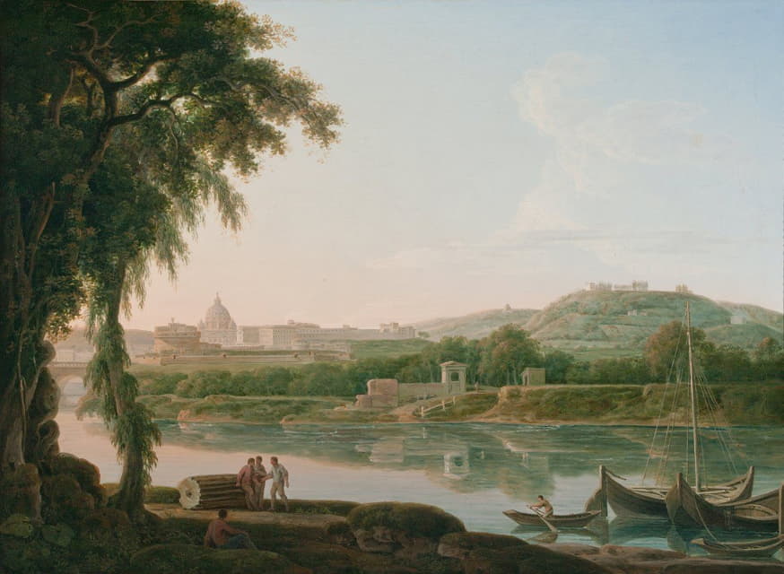 泰伯河对岸罗马的远景