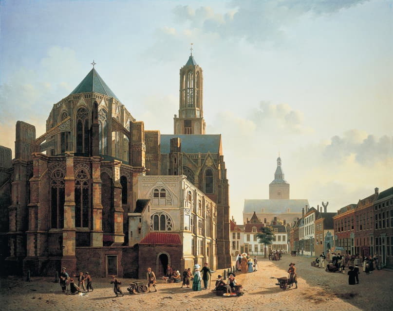 Jan Hendrik Verheyen - View of the choir and tower of Utrecht Cathedral