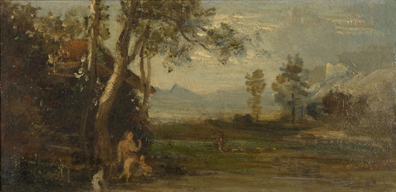 Johann Wilhelm Schirmer - Landscape with Nude Figure