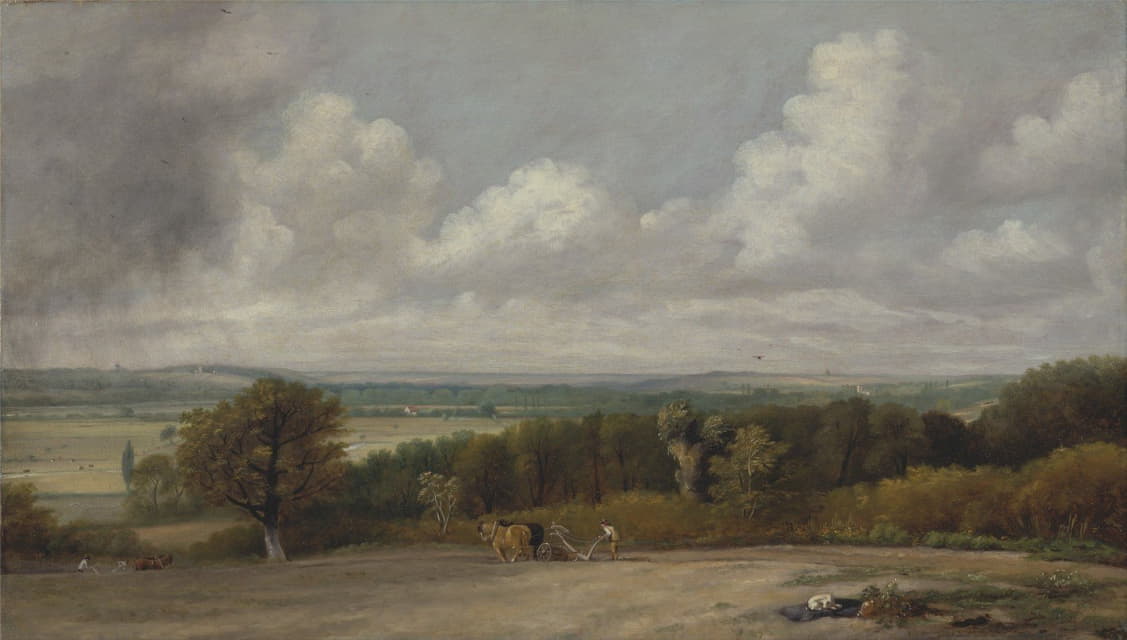John Constable - Ploughing Scene in Suffolk