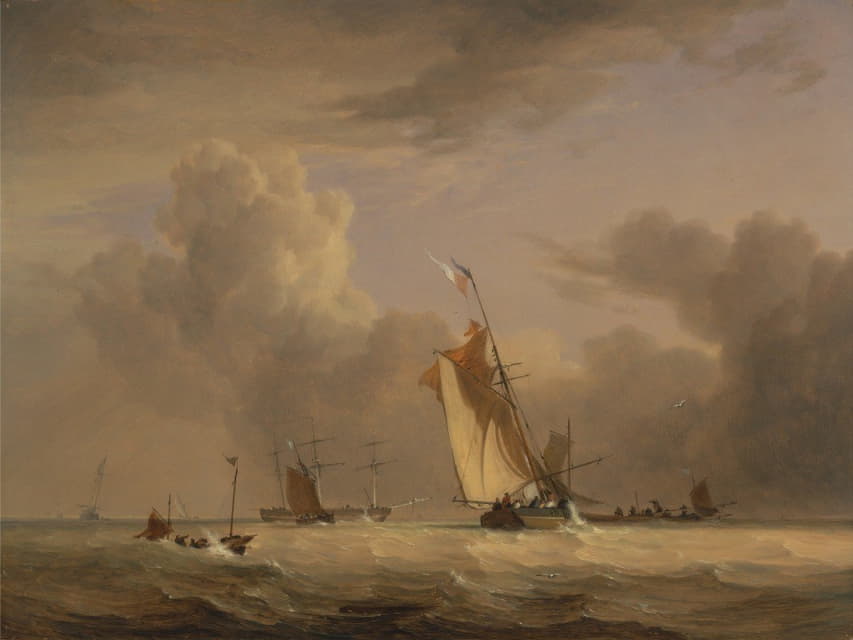 Joseph Stannard - Fishing Smack and Other Vessels in a Strong Breeze