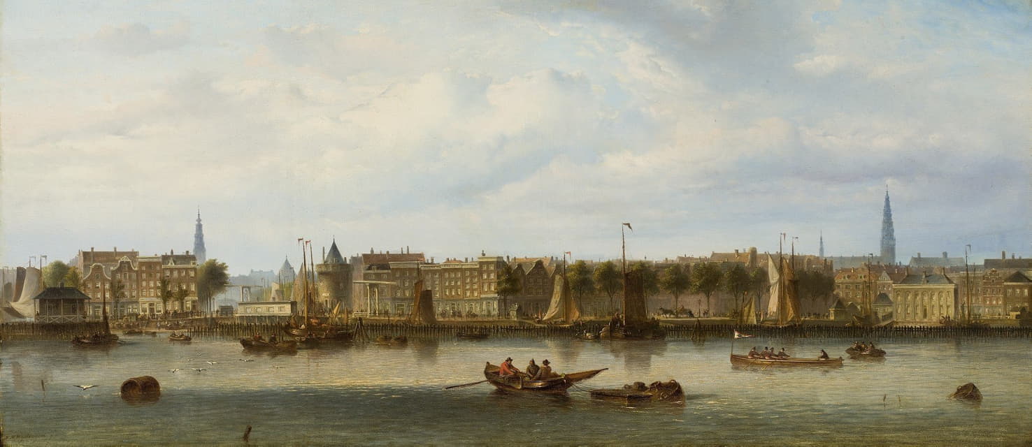 Nicolaas Martinus Wijdoogen - View of Amsterdam from the IJ
