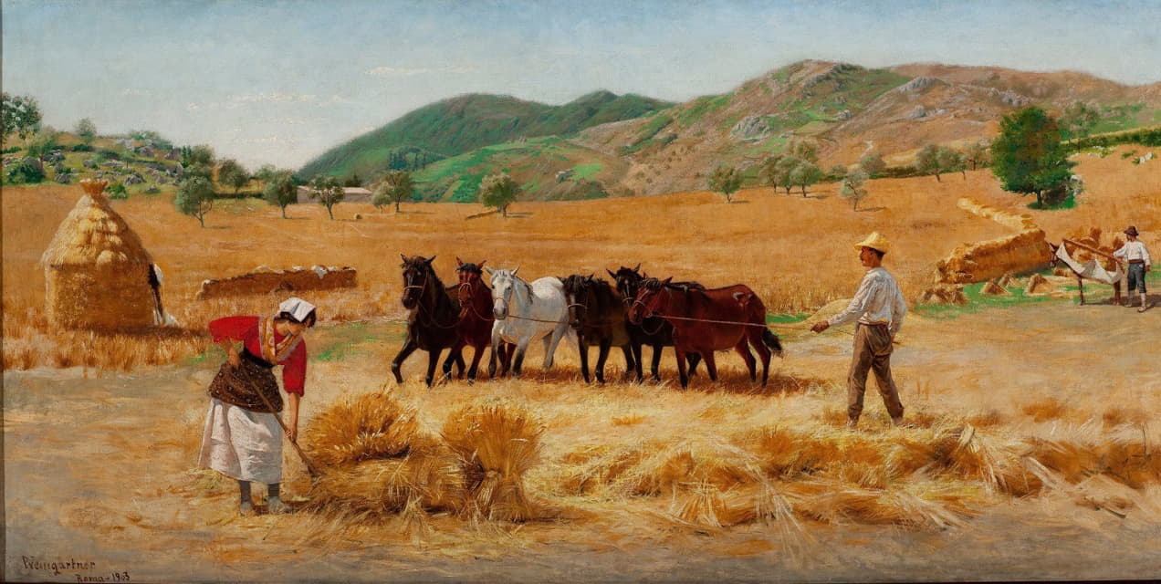 Pedro Weingärtner - Harvest in Anticoli