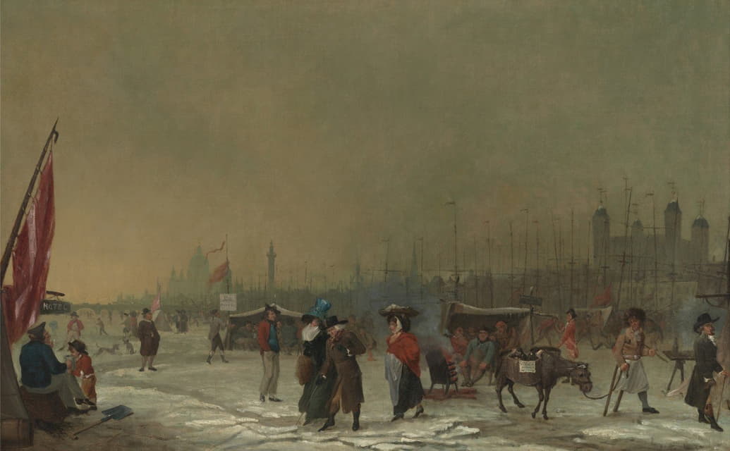 Samuel Collings - Frost on the Thames
