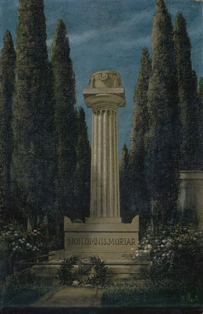 Sigmund Landsinger - Tomb of Arnold Böcklin at the Cemetery Agli Allori