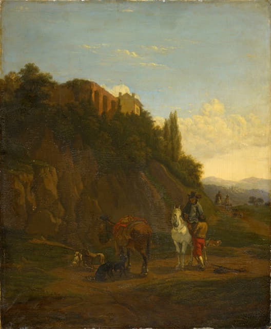 Anonymous - Italian Landscape with Travellers
