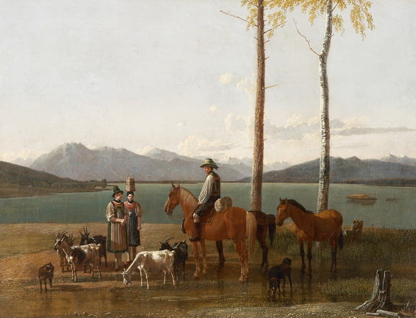 Wilhelm von Kobell - Morning at the Tegernsee