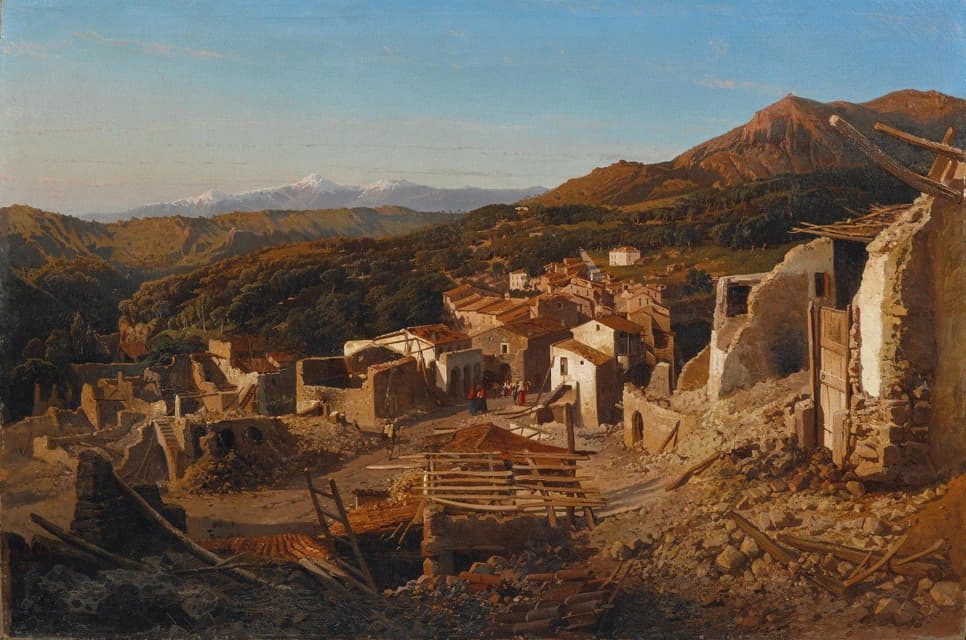 Alessandro La Volpe - A View of San Sebastiano in Abruzzo
