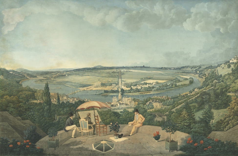 Carle Vernet - View of Paris from the Terrace of the Pavillon de Brimborion