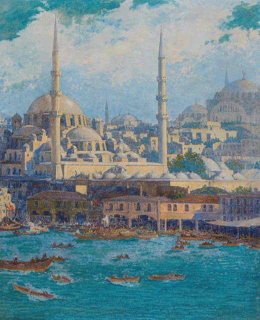 Circle of Max Friedrich Rabes - A View of Istanbul