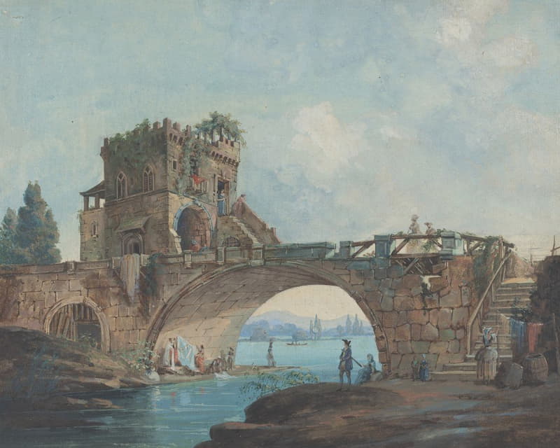 French School - The Ponte Salario with Laundresses