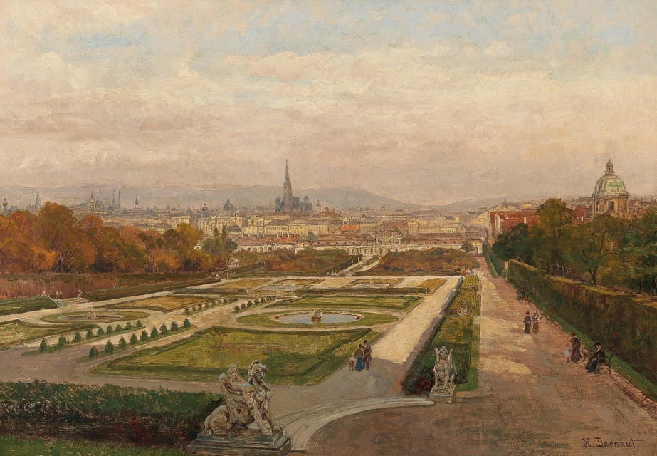 Hugo Darnaut - Blick vom Belvedere auf Wien