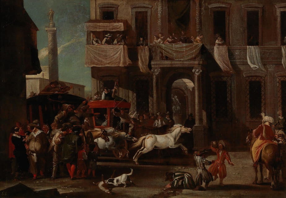 Jan Miel - The Race of the Berber Horses, Rome