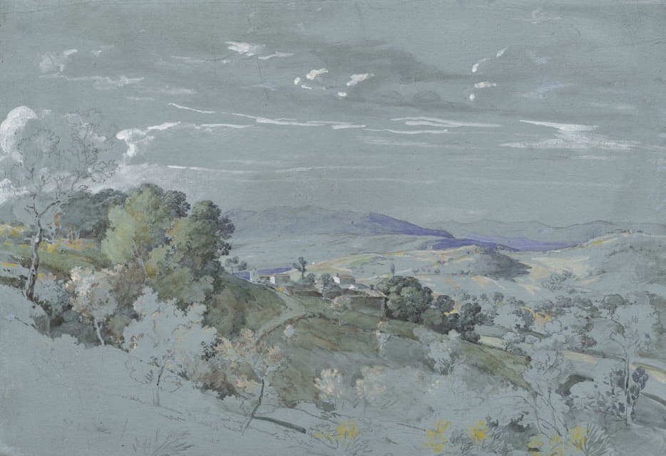 Johann Georg von Dillis - The Hills of Umbria near Perugia