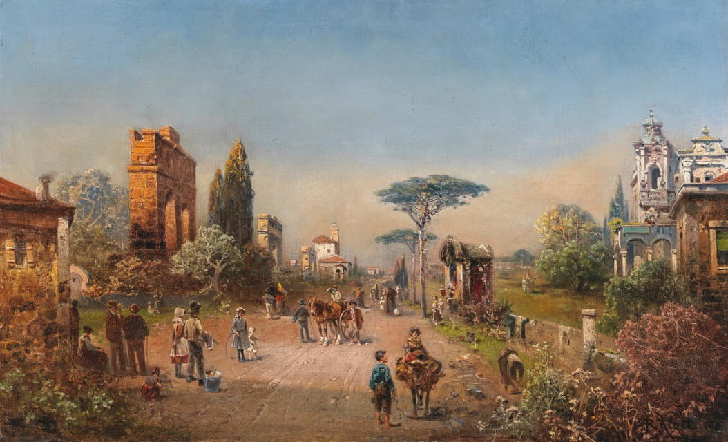 Robert Alott - A View of the Via Appia