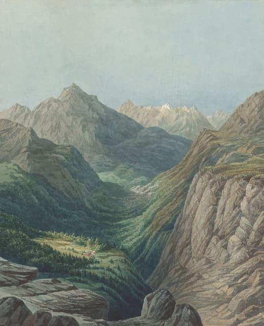 Rodolphe Leon Berthoud - An Alpine Valley