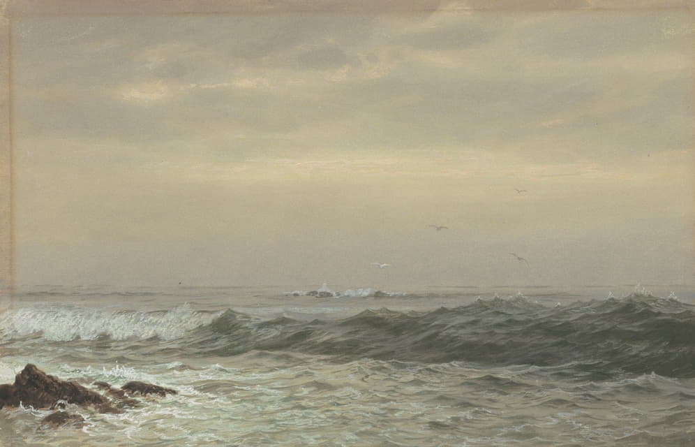 William Trost Richards - Rocks and Breaking Waves