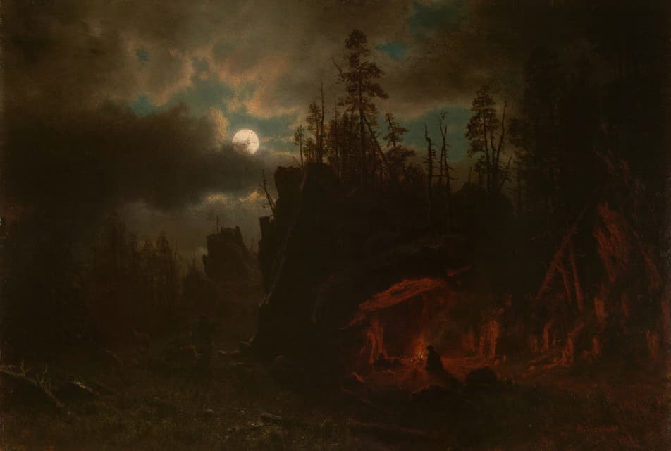 Albert Bierstadt - The Trappers’ Camp