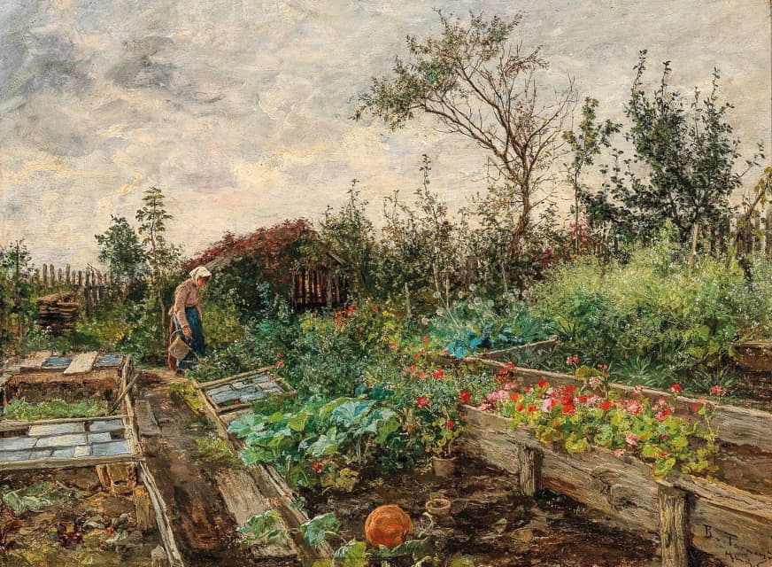 Bertha von Tarnoczy - In the Farmhouse Garden