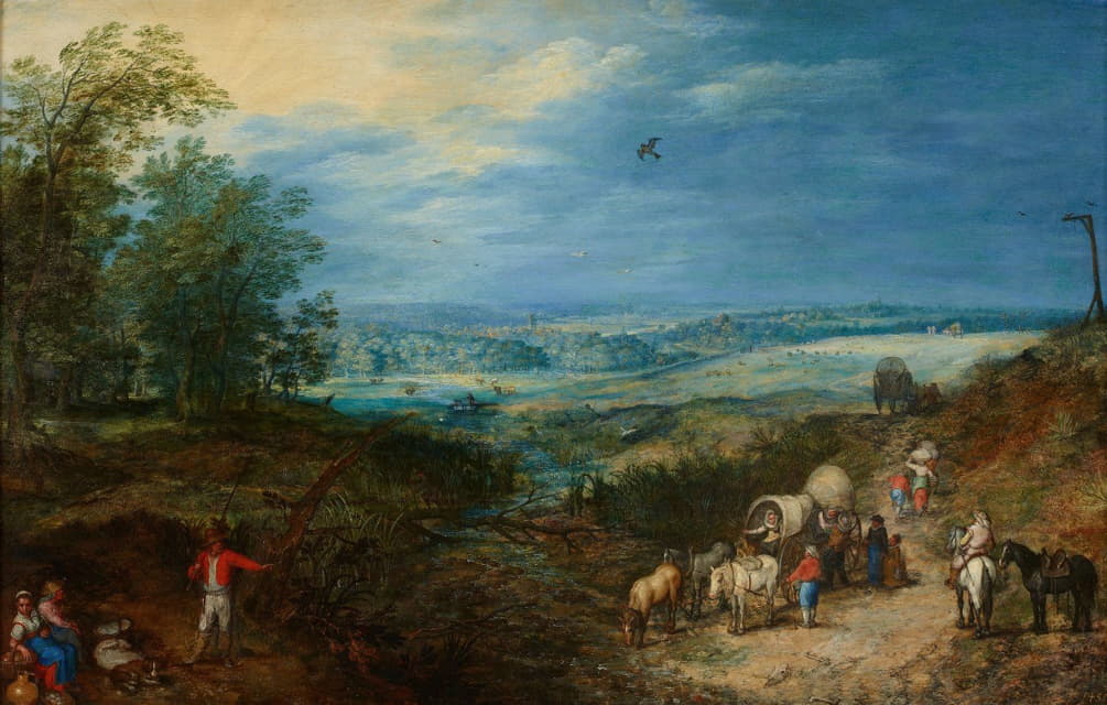 Jan Brueghel The Elder - Landscape with Peasants