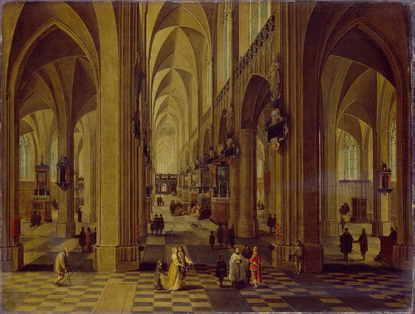 Pieter Neeffs the Elder - Interior of Antwerp Cathedral