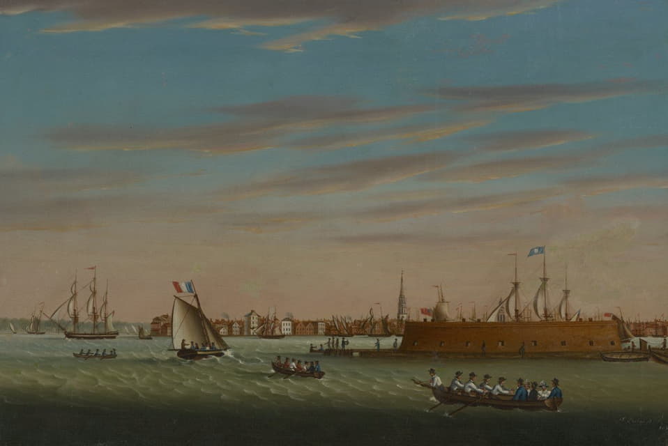 Samuel Barnard, - View of Charleston from the Harbor