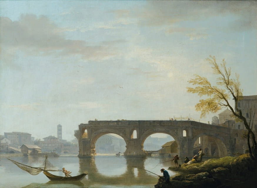 Claude-Joseph Vernet - View Of The Ponte Rotto, Rome