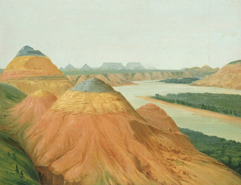George Catlin - View In The Big Bend Of The Upper Missouri