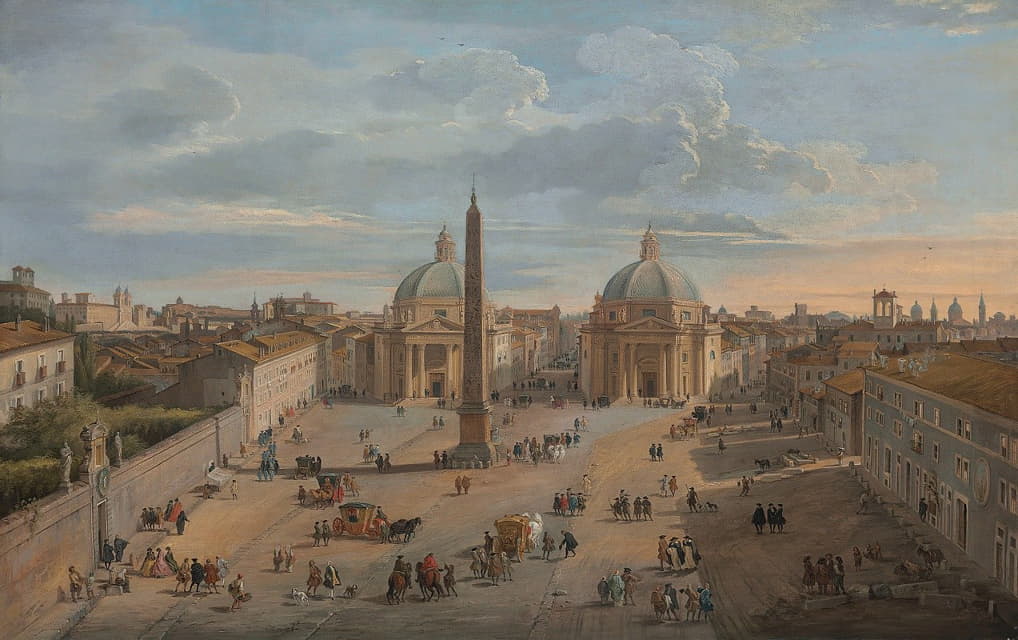 Giovanni Paolo Panini - View Of Piazza Del Popolo, Rome