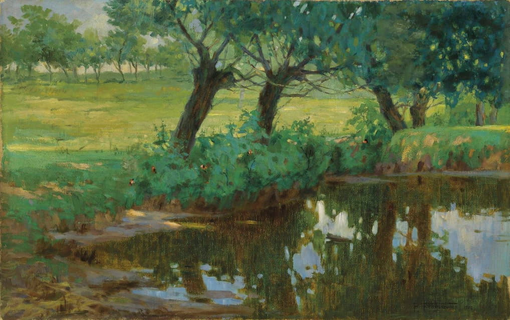 Pietro Fragiacomo - A Quiet Pond