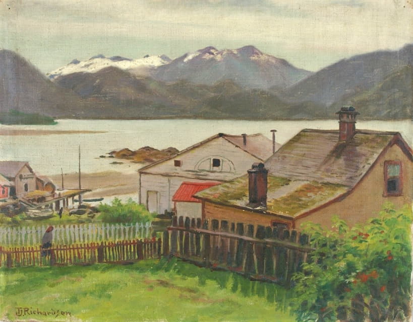Theodore J. Richardson - In The Old Quarter, Sitka, 1900