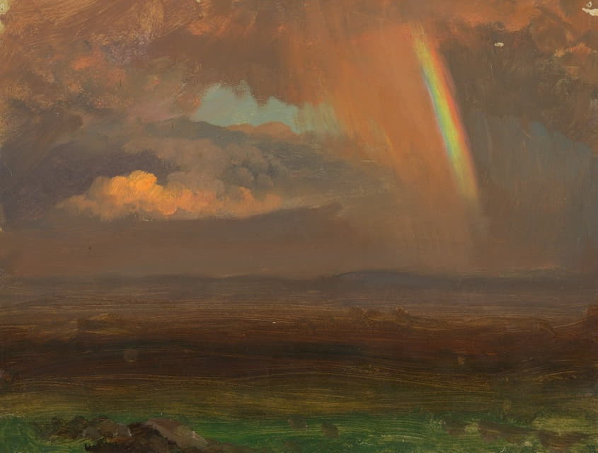Frederic Edwin Church - Sunset over broad landscape