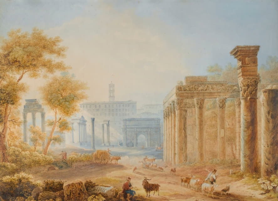 Henri Lévêque - View Of The Forum, Rome