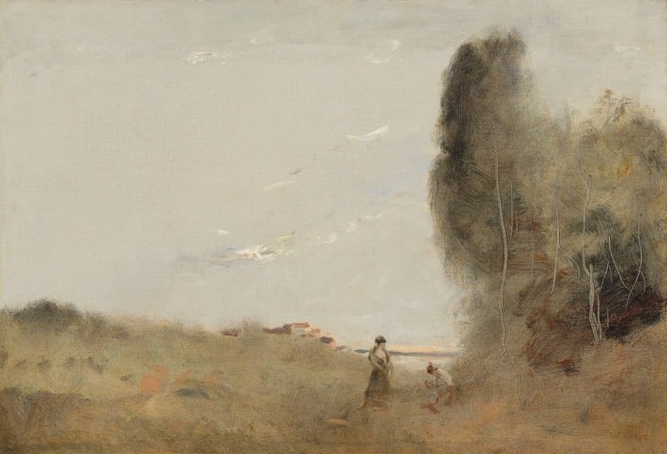 Jean-Baptiste-Camille Corot - Le Matin Au Bord De L’eau