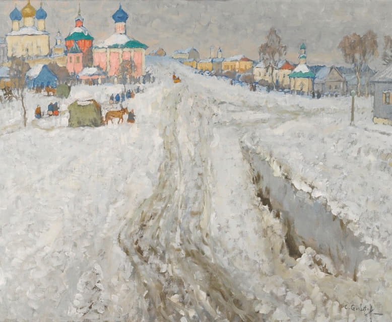 雪下的俄罗斯小镇