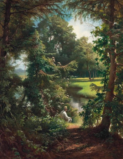 Henri Biva - Fishing on a sunny afternoon
