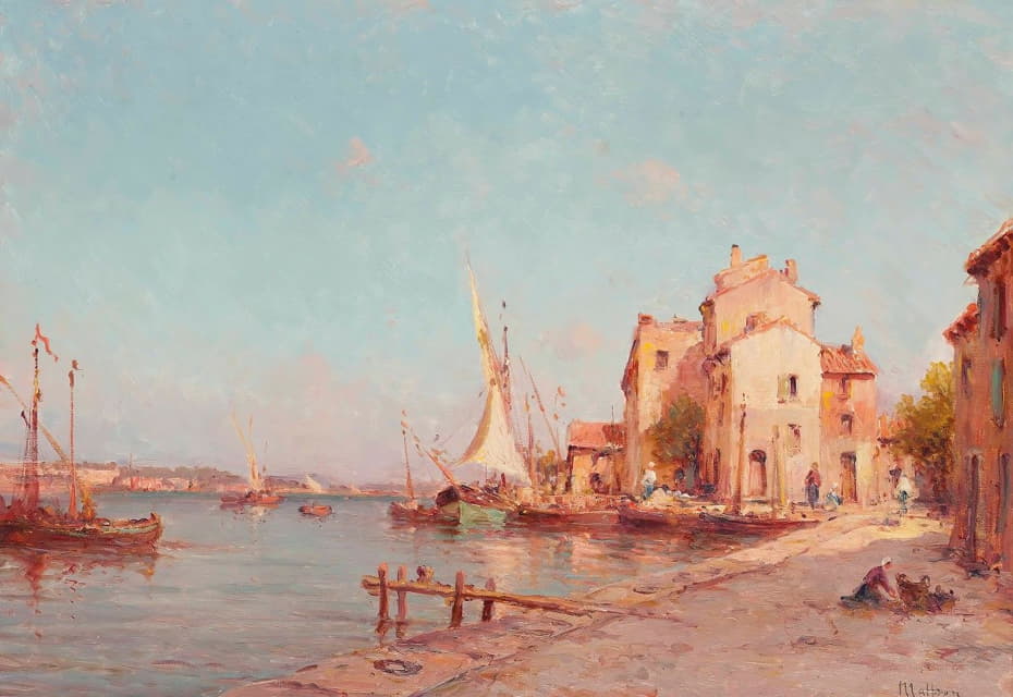Henry Malfroy - A quay on the French riviera