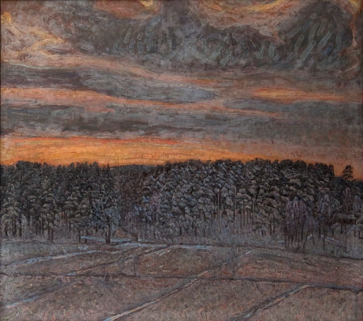 Herman Norrman - Snowy Landscape