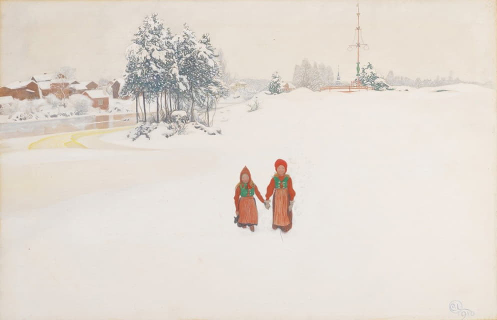 Carl Larsson - In the Snow