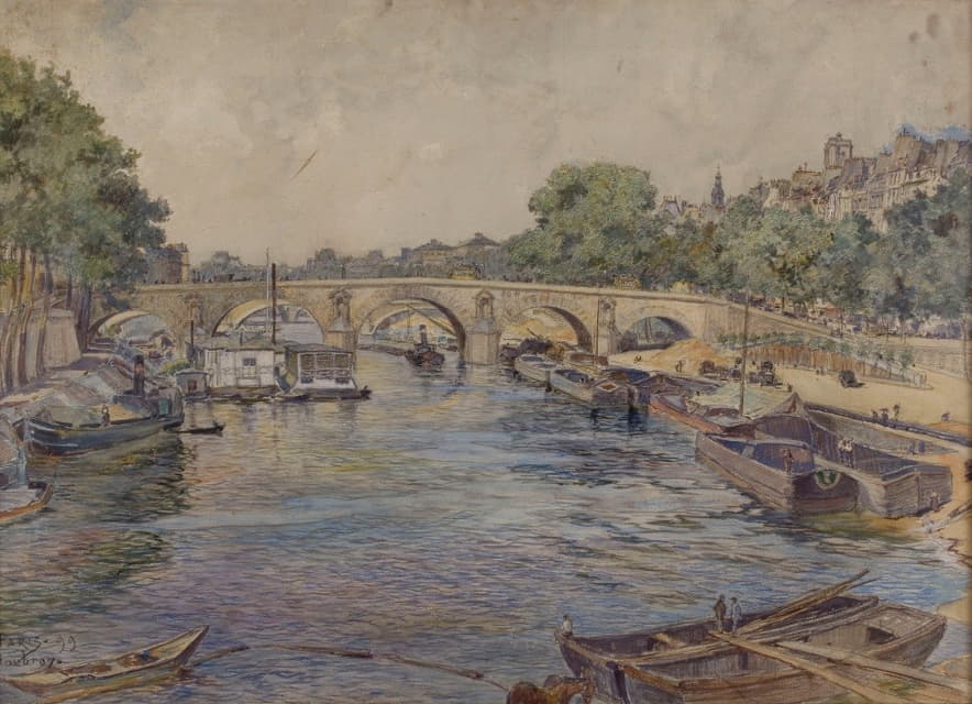 塞纳河在玛丽桥，1899年。第1区