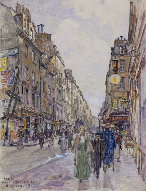Frédéric Houbron - Rue de Bretagne, en 1908. 3ème arrondissement