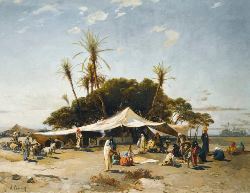 Hermann David Solomon Corrodi - A camp in the desert