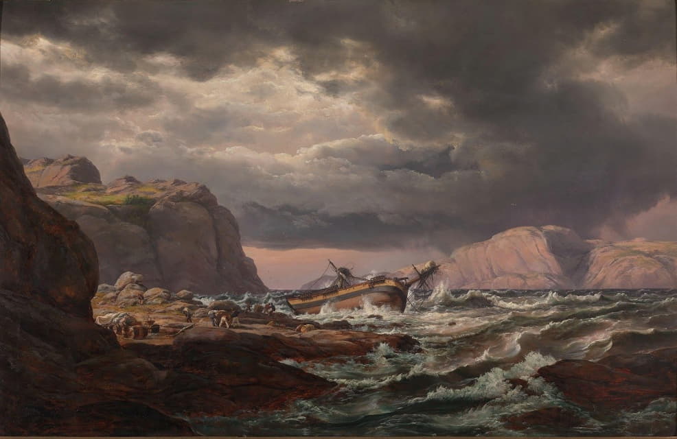 Johan Christian Dahl - Shipwreck on the Coast of Norway