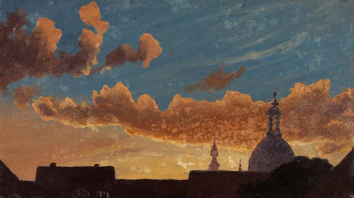 Knud Baade - Evening Sky over Dresden