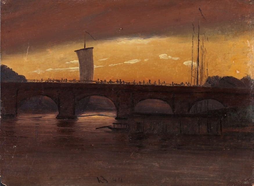 Knud Baade - View of Dresden with the Augustbrücke