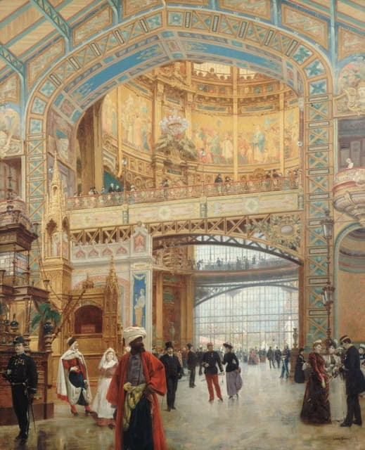 1889年世博会机械画廊中央穹顶